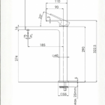 Monocomando Lavatorio Alto Absolute REMER MADE IN ITALY - Imagen 2