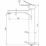 Monocomando Lavatorio Alto Winner REMER MADE IN ITALY - Imagen 2