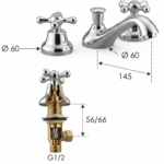 Mezcladora para Lavatorio  8" Liberty REMER MADE IN ITALY - Imagen 3