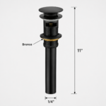 Desague para Lavatorio  Push Decorativo Black Premier - Imagen 3