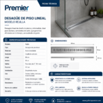 Desague para Ducha Lineales 80x10cm Acero Inoxidable Premier - Imagen 5
