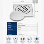 Desague para Ducha Decorativo REMER  MADE IN ITALY - Imagen 2