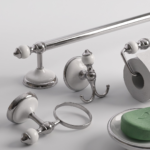 Set de Accesorios Bronce Cromo Epoca Remer Made in Italy - Imagen 2