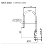 Monocomando Lavadero Mueble Flexible Energy REMER MADE IN ITALY - Imagen 3