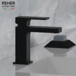 Monocomando Lavatorio Bajo Absolute BLACK REMER MADE IN ITALY