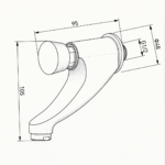 Llave Temporizado Lavatorio Inox  Premier - Imagen 2